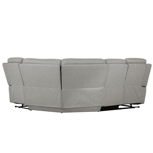 David Manual Recliner Corner Sofa - Grey 3