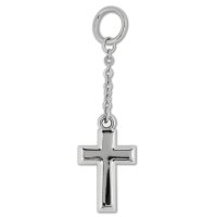 Metal Charm Cross Silver - 15 x 20mm
