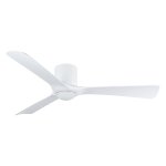 Martec Fresno 52" DC with LED Light White Close to Ceiling Fan