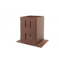 100mm FLUSH BOLT POST HOLDER (OXIDE RED)