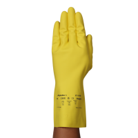 ANSELL ECONOHANDS COTTON FLOCKED YELLOW PR