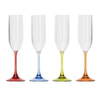 Party Prosecco Flutes 190ml Acrylic (Pk of 4)
