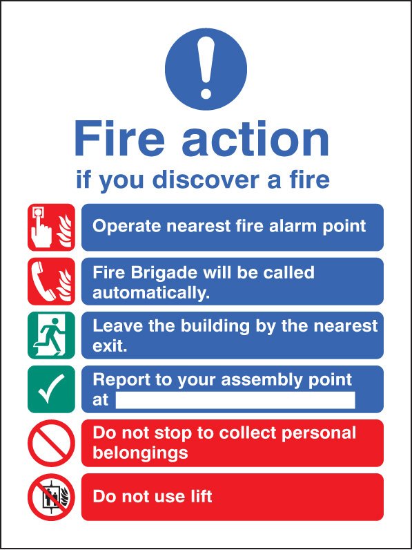 Fire action brigade dialled automatically with lift   Size: E (2