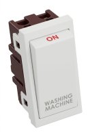 Lincoln 20 Amp White Double Pole Module Insert - Washing Machine
