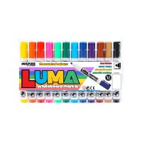 Luma Whiteboard Marker - Chisel - Assorted 12pk 