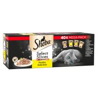 Sheba Select Slices Cat Pouches Poultry Collection in Gravy 40x85g Bulk