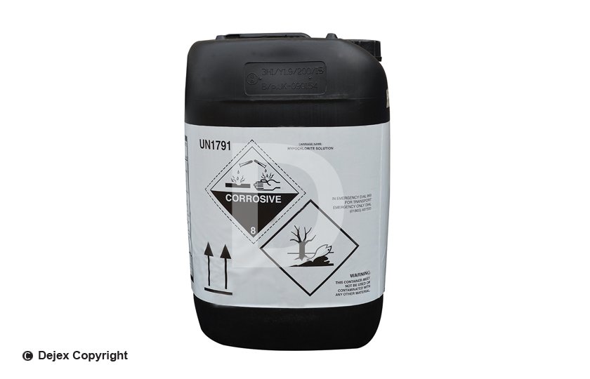 25lt SODIUM HYPOCHLORITE 14/15%
