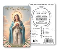 Laminated Leaflet/Rosary   (71774)