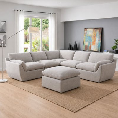 North 2-C-2 Sectional Sofa - Grey