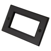 Black Metal 2 Gang 4 Module Euro Plate 6082-322