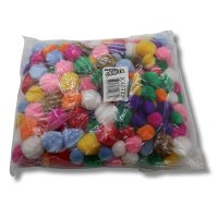 Pom Poms - Bumper Pack 25mm & 40mm - 200 piece