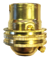 Bakelite Brass Lamp holder with shade ring