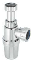 McAlpine 1 1/4" x 75mm CP Plastic Adjustable Inlet Slim Bottle Trap CAA10