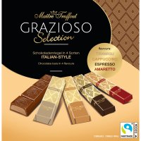 Grazioso Italian style milk and dark chocolate bars 25x200g