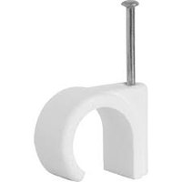 R19 Round Cable Clips White