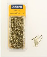 Challenge Brass Panel Pins 20mm Clam Pack 60g