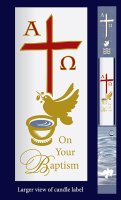Baptismal Candle  Singly Boxed   (8722)