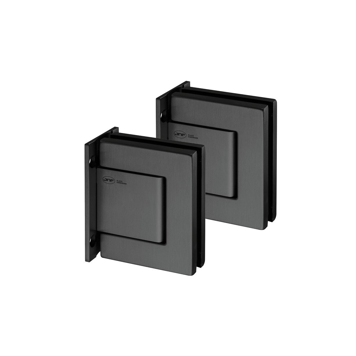 Hydarulic Hinges For Glass Doors IN.05.322 Titanium Black Set