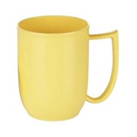 yellow unbreakable Dining mug for dementia patients.