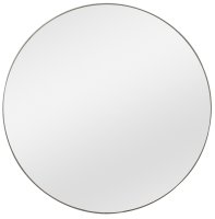 Canis Round Flat Mirror Country Silver 100cm