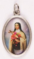Medal - Oxidised/St.Theresa Picture   (1525/THR)