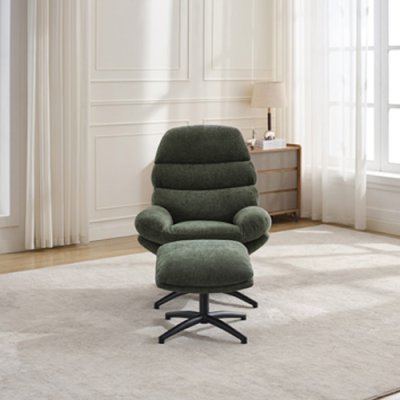 Klarke Swivel Chair & Footstool 1