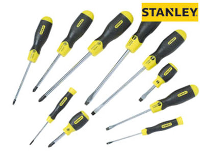 Stanley Cushion Grip Screwdriver Set 10 Piece SL/PZ