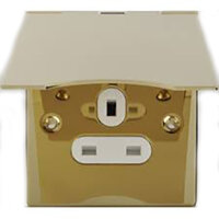 Schneider Flat Plate 1 Gang 13 Amp Floor Socket