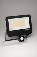 SELEST PLUS 30W/50W Floodlight with PIR IP65 CCT3 Black c/w 1m flex