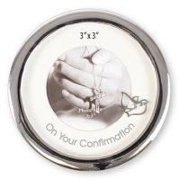 Confirmation Photo Frame/Metal/Silver Finish   (F46606)
