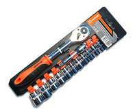 Harden 510013 13 PCS 1/4" Drive (Dr.) 4-14M Ratchet + Sockets