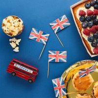 Union Jack Food Picks - Pack of 24
