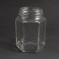 110ml Hexagonal glass Jar