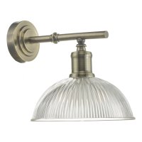 DARA WALL LIGHT ANTIQUE BRASS AND GLASS