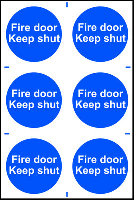 Safety Sign Fire Door Keep Shut PVC 200x300mm