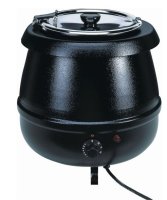 Genware Soup Kettle, Black, Wet Heat, 10 Litre