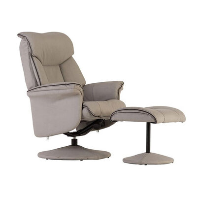 Image Kenmare Chair & Footstool Grey
