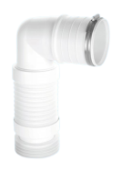 McAlpine Short 110mm 90 Degree Back to Wall Flexible WC Connector WC-CON8F18-BTW