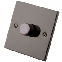 Black Nickel 1 Gang 2 Way 400W Dimmer