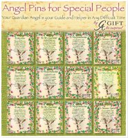 Angel Pin Brooch - 72 On Display Card   (1825)