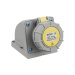 EBASEE CEE IP67 16A  Wall Mounted Socket 3x16A 110V Yellow
