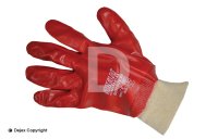 RED PVC KNITWRIST WORK GLOVES