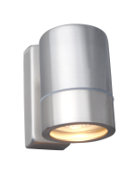 TRALEE 35W GU10 down wall light, IP44, Brushed chrome, single