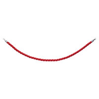 eLumen8 Chrome Barrier Rope, Red Twisted