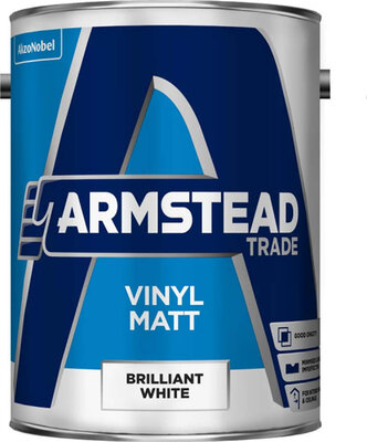 Armstead Trade Vinyl Matt Brilliant White 5L Paint 5218670