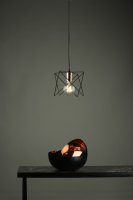 DAR MID0122 Midi 1 Light Bar Pendant Black and Copper