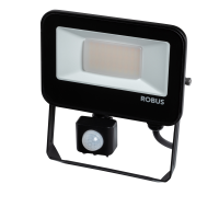 SELEST 30W Floodlight with PIR IP65 CCT3 Black c/w 1m flex