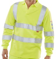 Click Hi-Vis FR ARC Flash AST Long Sleeved Polo Shirt