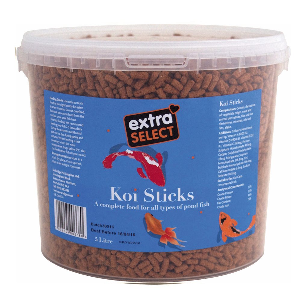 Extra Select Koi Sticks In Bucket 5ltr