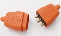 Lincoln C856O 3 Pin 10 amp Flex Connector - Orange Rubber